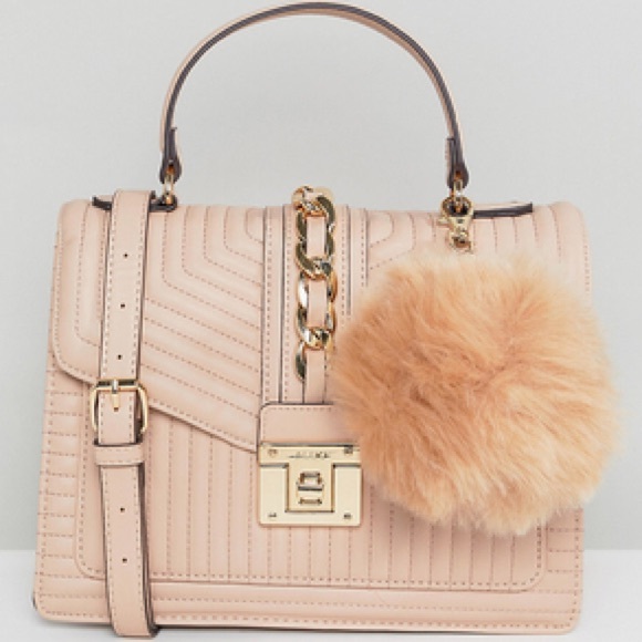 Aldo Handbags - NWOT Aldo Blush Tote Bag W/ Chain & Gold Detailing